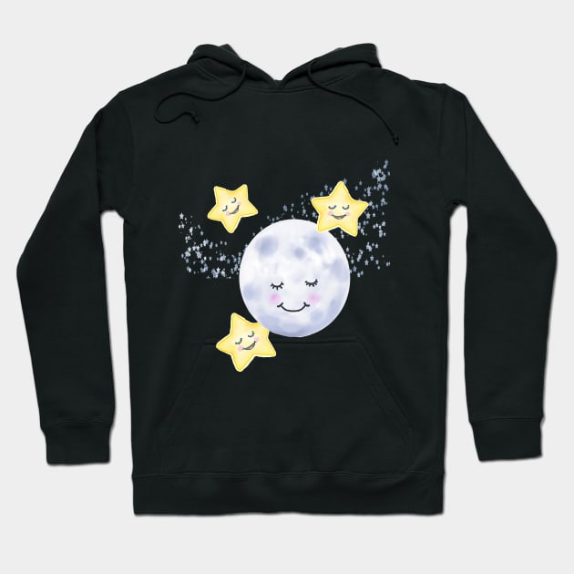 Moon and Stars Hoodie by Julie Townsend Studio